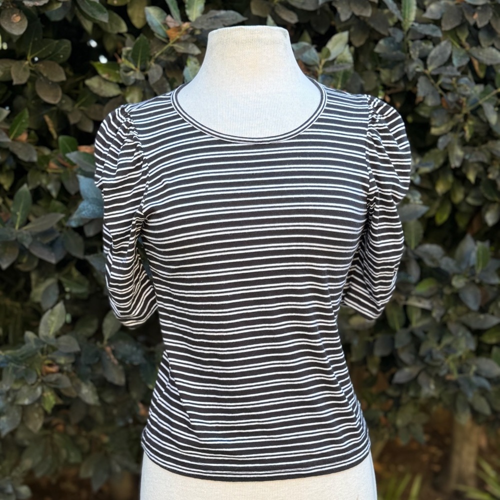 Frame balloon-sleeve striped t-shirt - size S